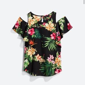 FORTUNE + IVY Cold Shoulder Blouse